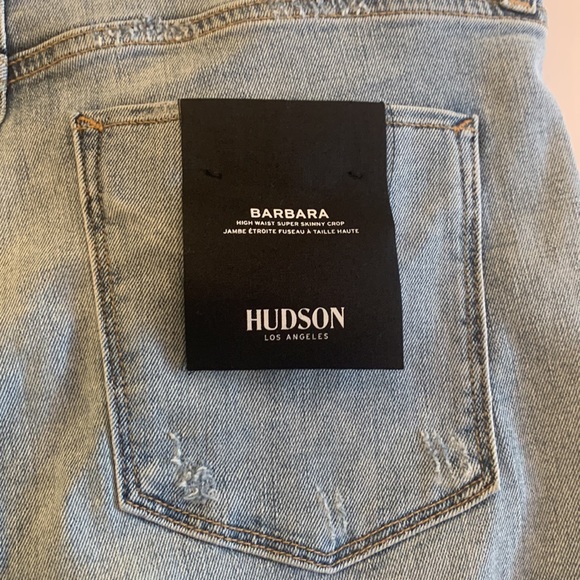 Hudson Jeans Barbara ripped skinny ankle jean baby face size 32 - Picture 9 of 12